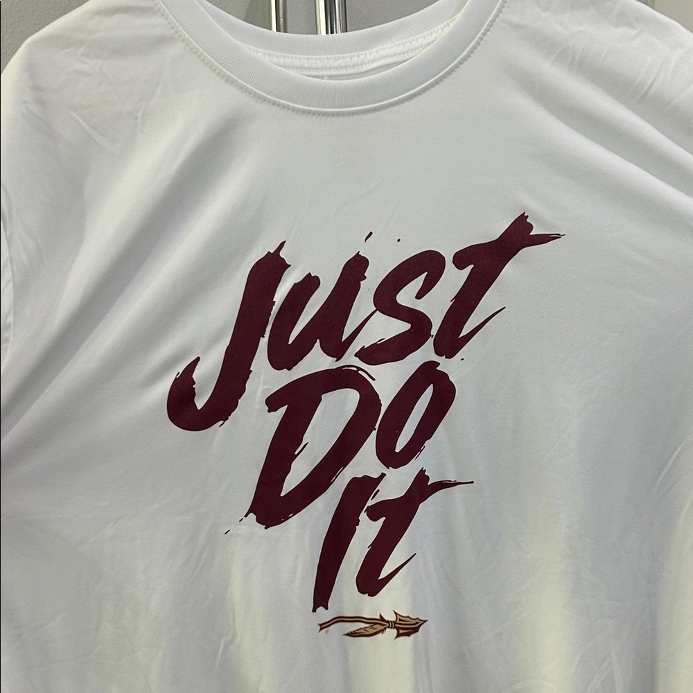 Nike FSU White 'Just Do It' Men's Tee